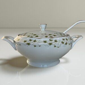 Soup Tureen w/ Ladle Diana Pattern by Favolina Karolina Poland - Great Condition